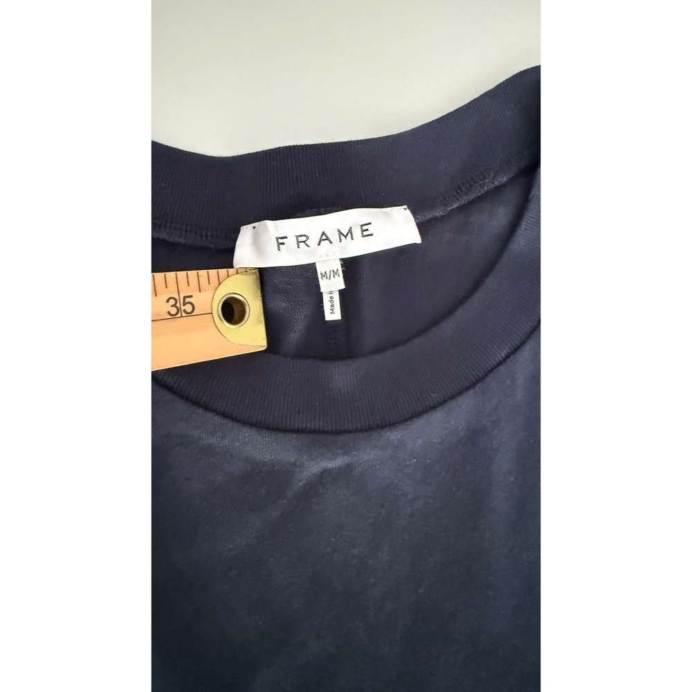 FRAME Dark Blue Sleeveless Crew Neck Maxi Dress Navy Size Medium NWT - Picture 12 of 13